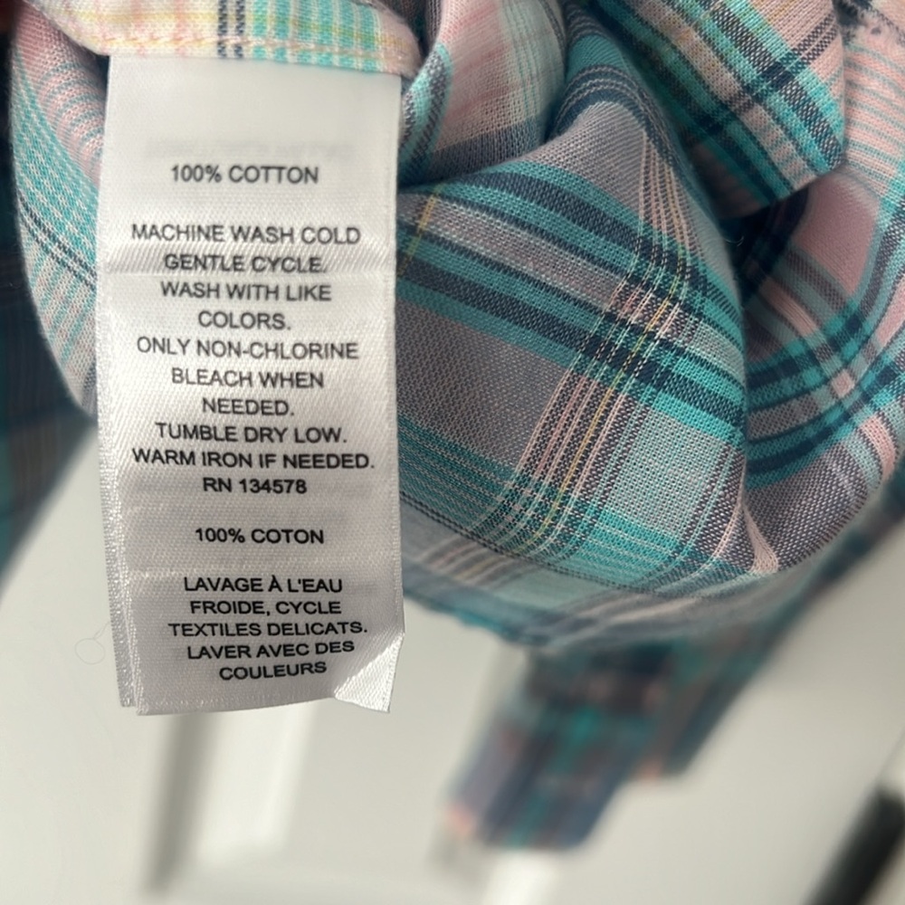 Vineyard Vines Boys M (12-14) button down plaid shirt - Picture 4 of 4
